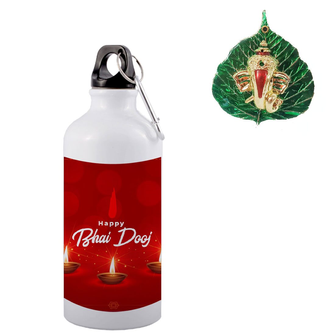 

COLORYARD Aluminium White Water Bottle ( 600 ml Set of 1 )
