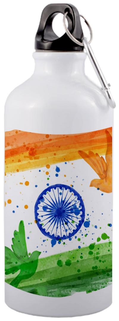 

COLORYARD Aluminium White Water Bottle ( 600 ml Set of 1 )