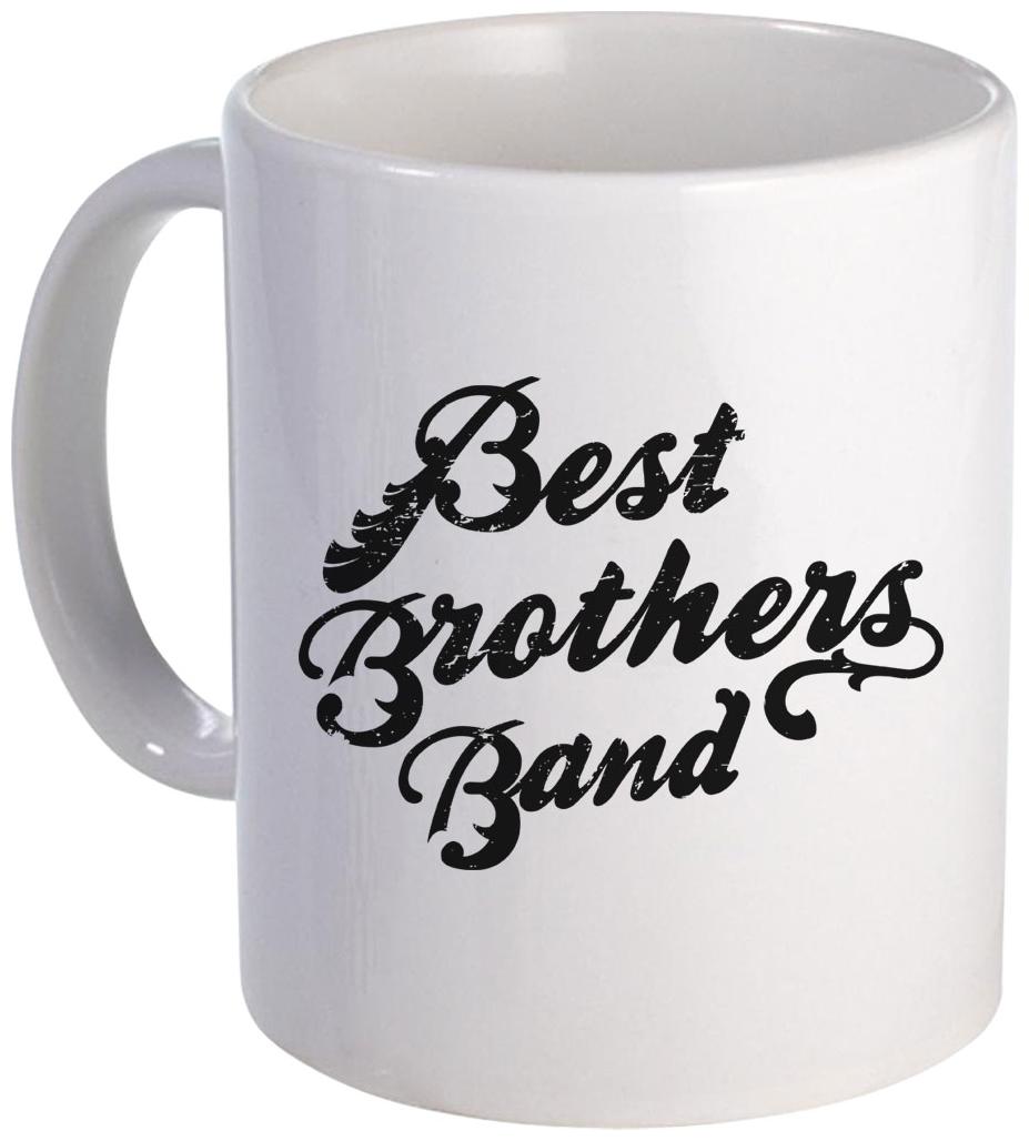 

COLORYARD best brother bands design on white ceramic coffee mug rakhi gift