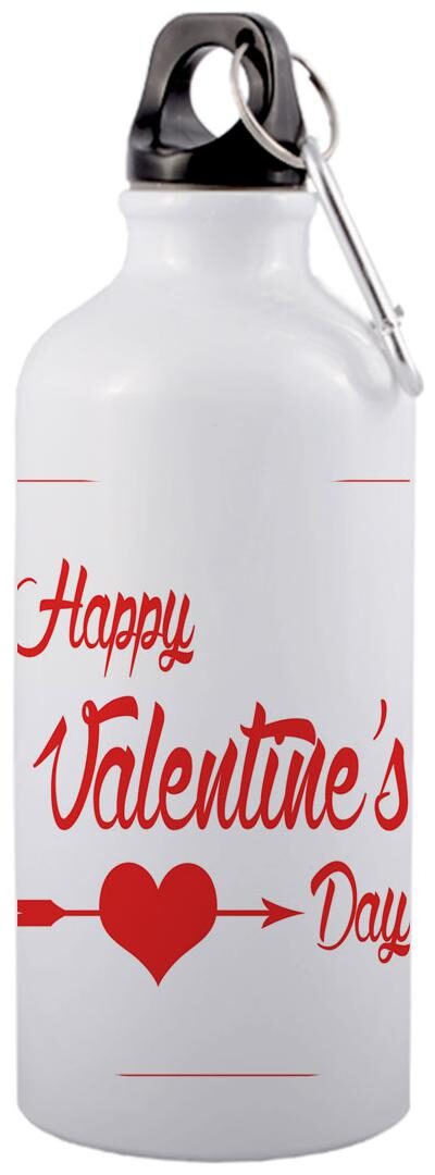 COLORYARD Aluminium White Water Bottle ( 600 ml Set of 1 )