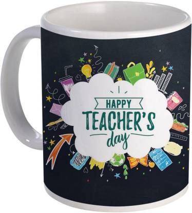 

COLORYARD best teacher day in black background design on white ceramic coffee mug gift