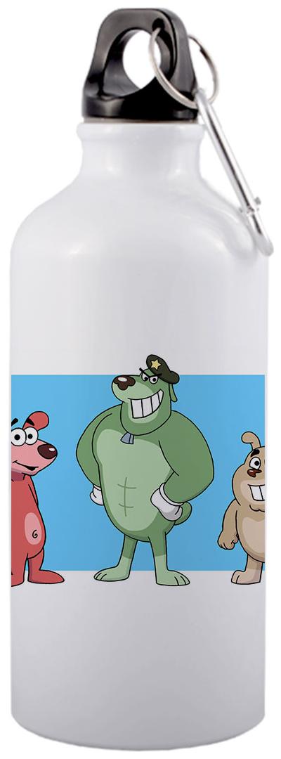 COLORYARD Aluminium White Water Bottle ( 600 ml Set of 1 )