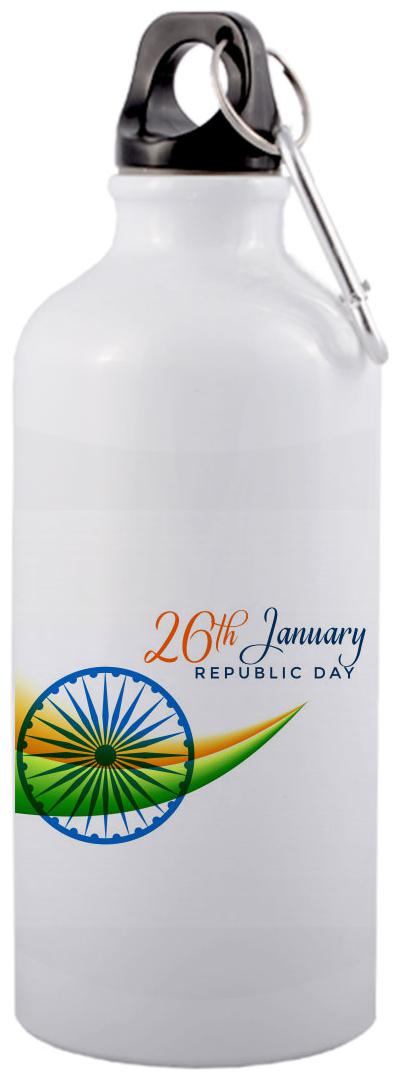 

COLORYARD Aluminium White Water Bottle ( 600 ml Set of 1 )