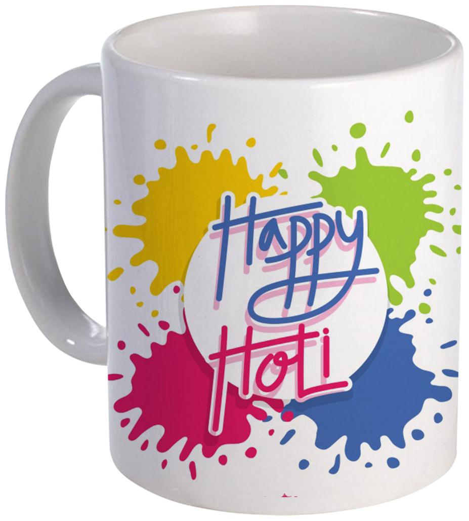 

Coloryard best happy holi with holi-background-with-lettering design on white ceramic coffee mug gift