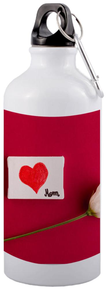 COLORYARD Aluminium White Water Bottle ( 600 ml Set of 1 )
