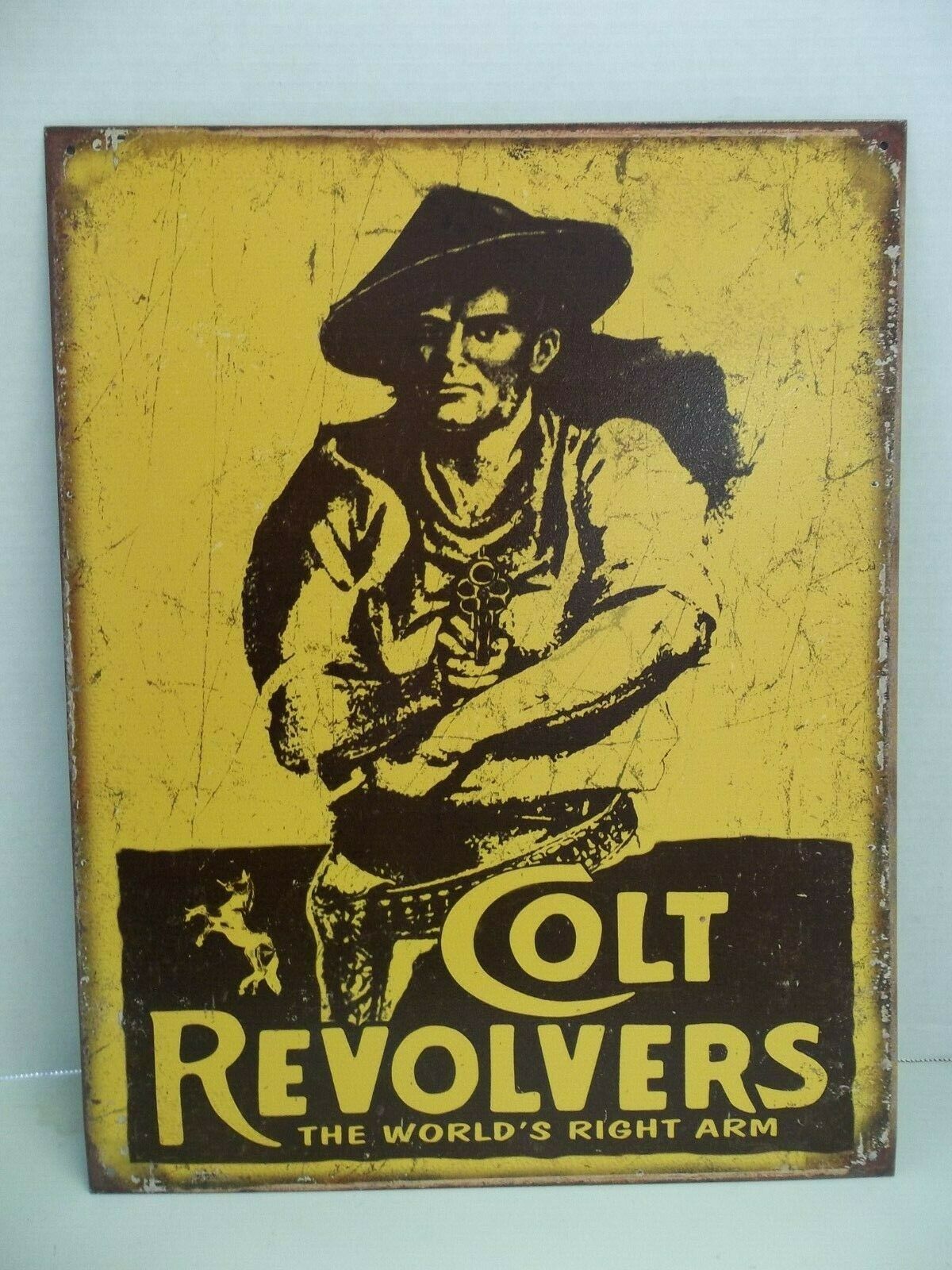 

Colt Logo Revolvers Tin Metal Sign Decor Fire Arms World s Right Arm