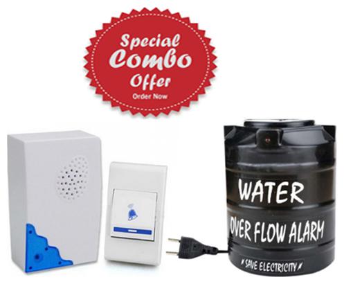 

Combo Offer of Premium Quality Wireless Doorbell and Water Tank Overflow Alarm