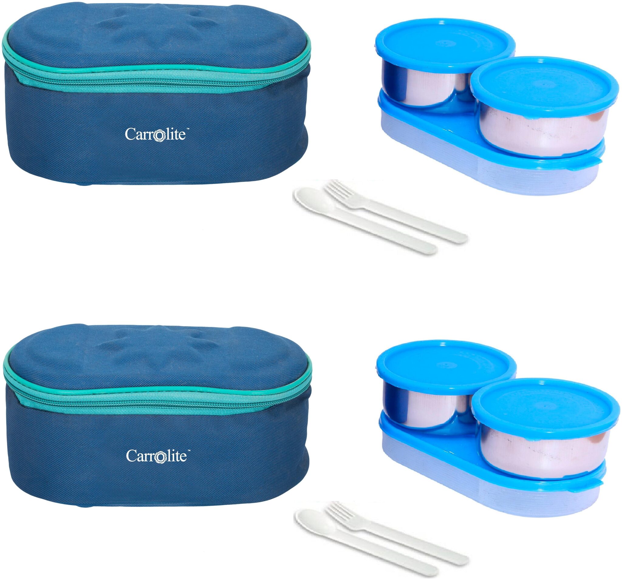 

Carrolite Blue Lunch box ( Set of 1 1300 ml )