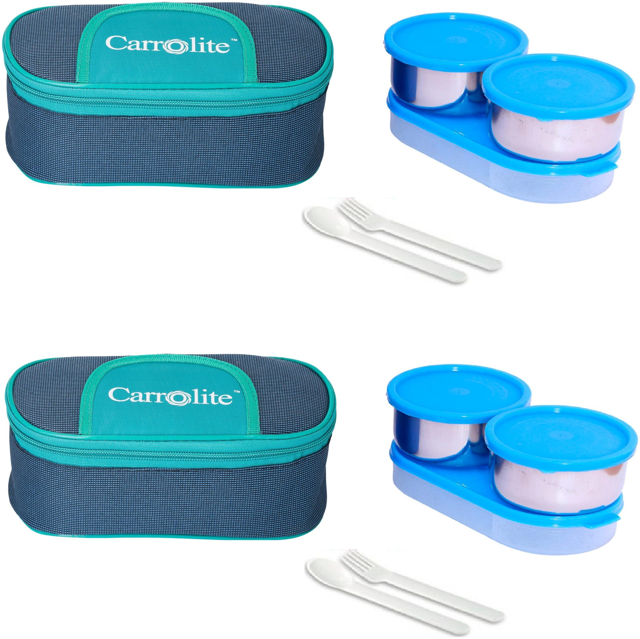 

Carrolite Green Lunch box ( Set of 1 1300 ml )