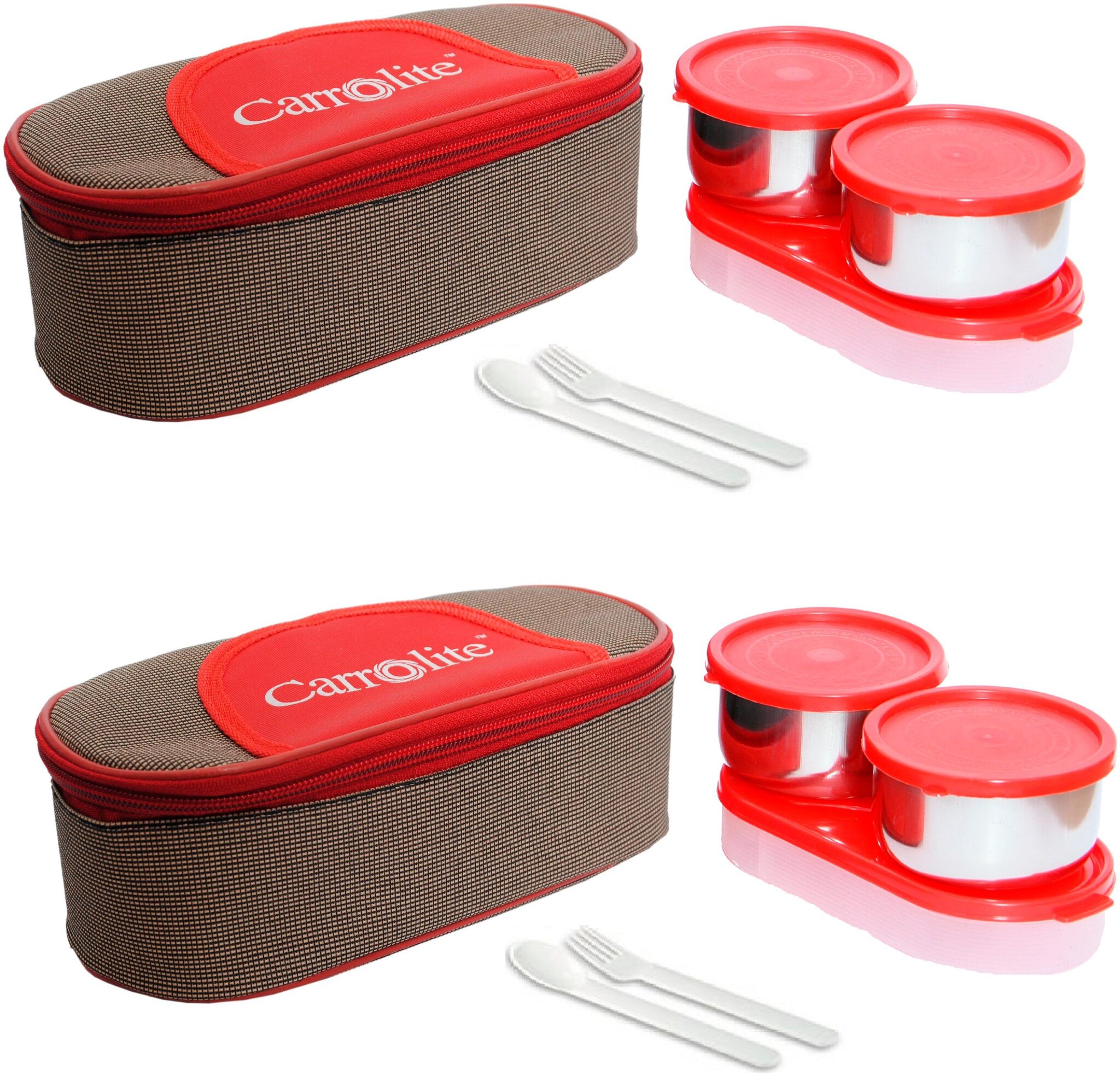 

Carrolite Red Lunch box ( Set of 1 1300 ml )