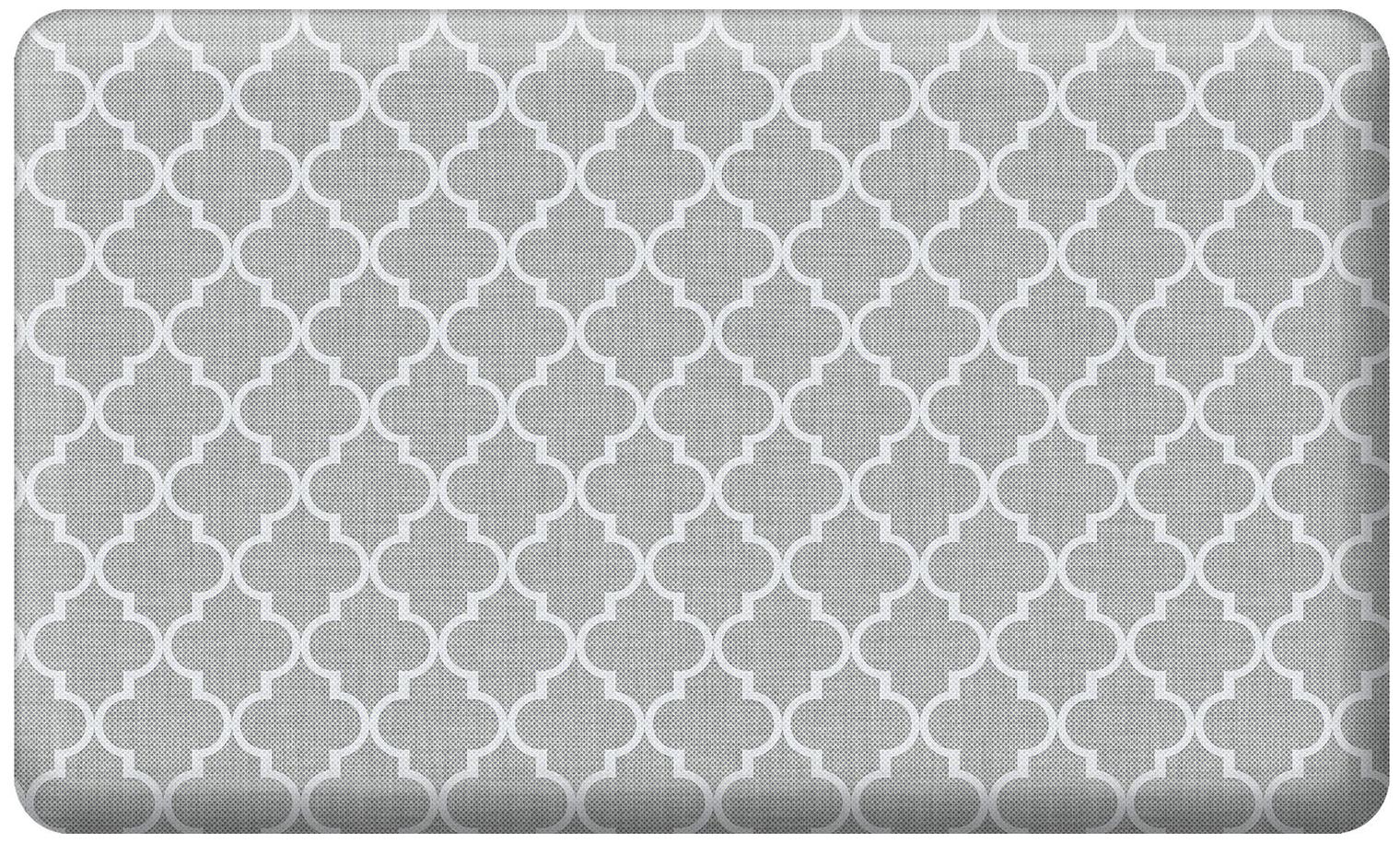

Comfort Kitchen Floor Mat Lattice Light Grey 18 W x 30 L