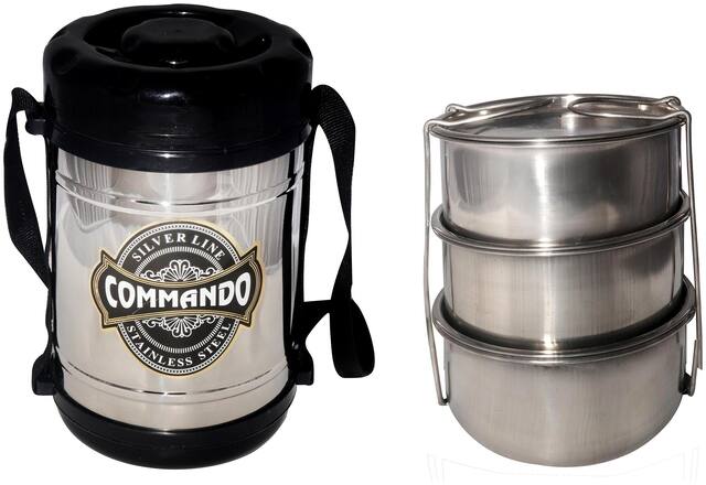 Comfort Stainless Steel 3 Container Lunch Box