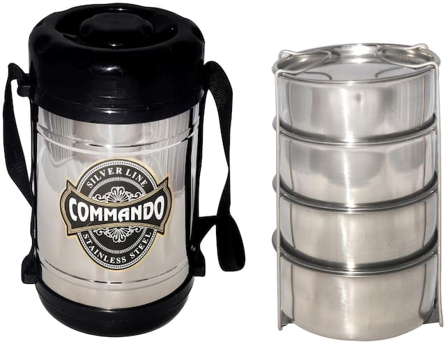 Comfort Stainless Steel 4 Containers Lunch Box