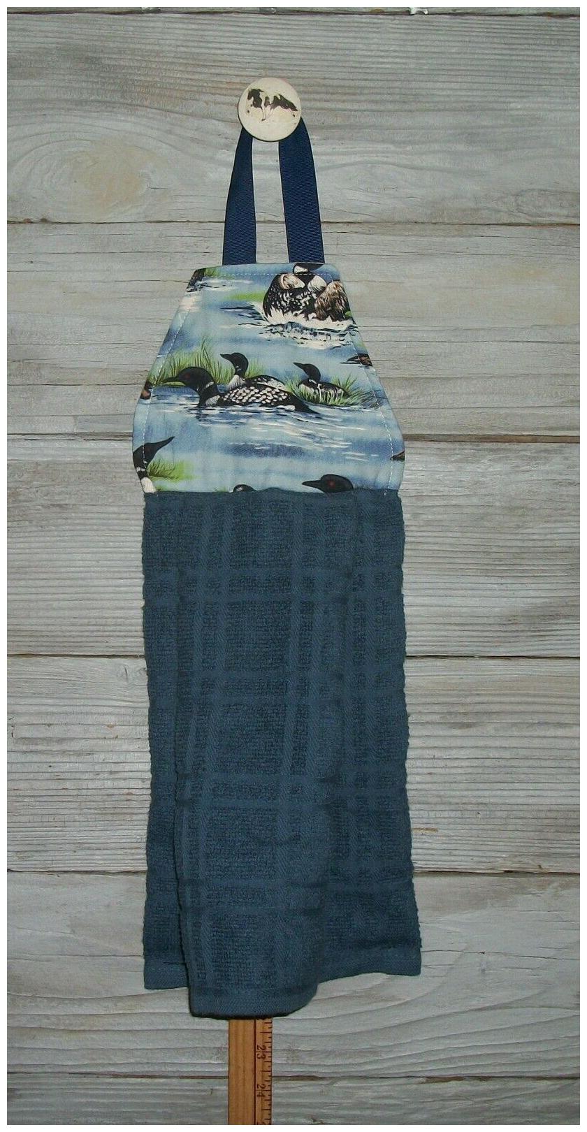 

Common Loons Adults Chicks Lake Habitat Lake Grass Hanging Kitchen Oven Towel