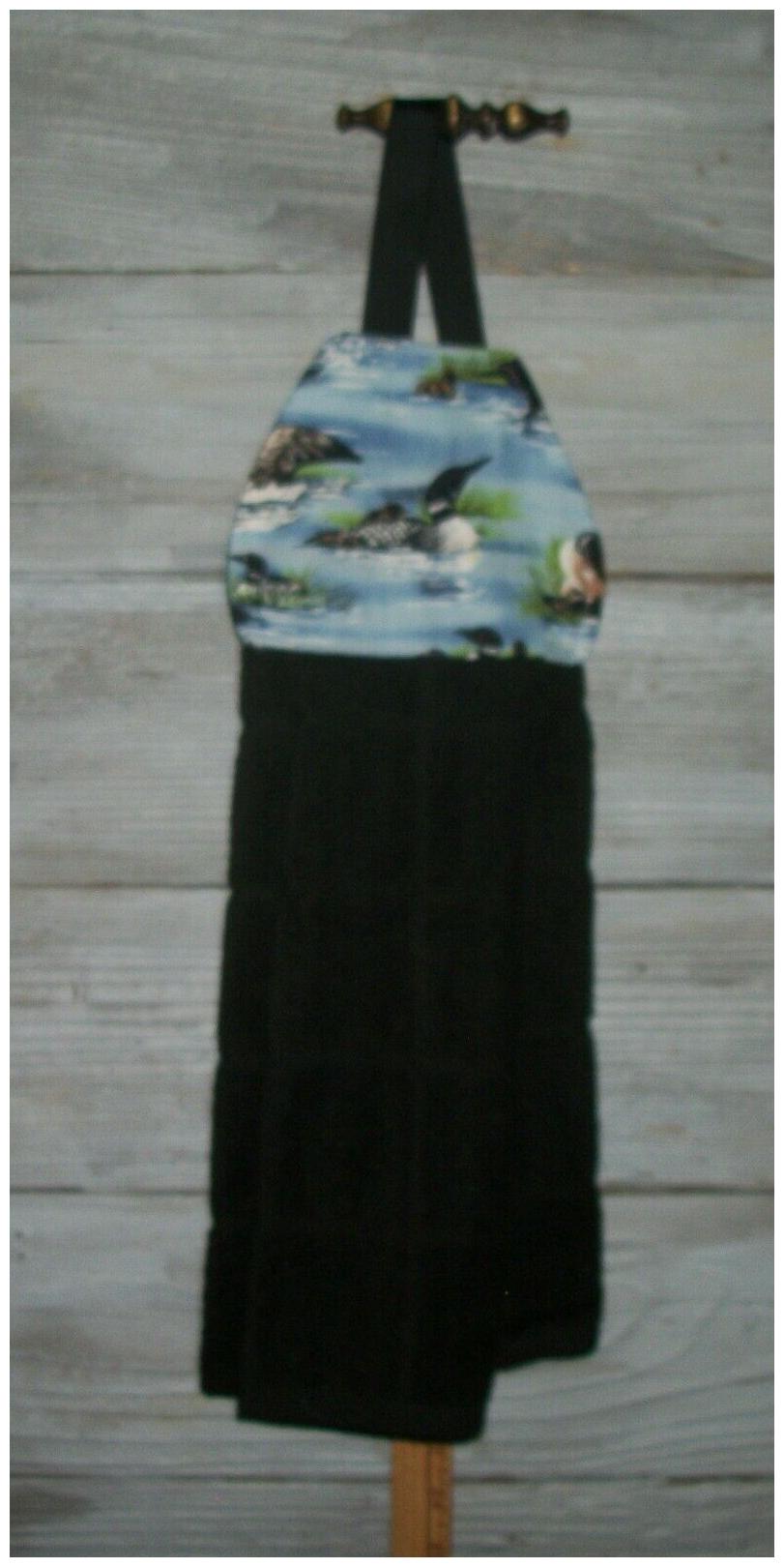 

Common Loons Adults Chicks Lake Habitat Lake Grass Hanging Kitchen Oven Towel