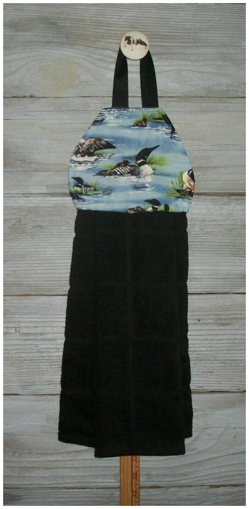 

Common Loons Adults Chicks Lake Habitat Lake Grass Hanging Kitchen Oven Towel
