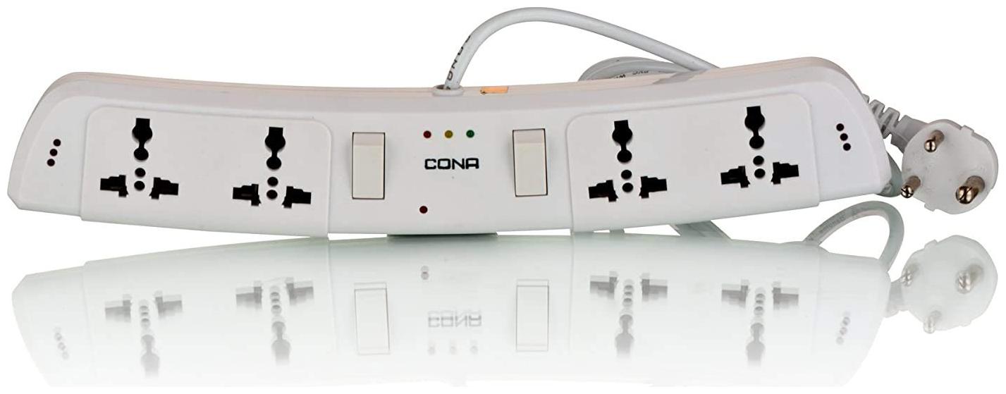

Cona Three Pin White Extension Board ( 1 5 m 4 Socket 2 Switches)