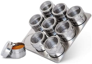 Buy Connectwide Magnetic Spice Jars Airtight Kitchen Storage