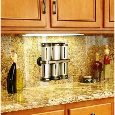 

CONNECTWIDE Zero Gravity Wall Mount Magnetic Spice Rack with 6 Canisters Turn Sprinkle- Wall-mountable