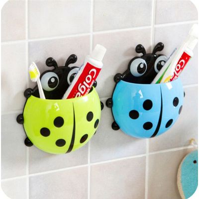 

CONNECTWIDE Attractive Lady Bird Tooth Brush Holder Color- Assorted Qty (1pcs) Size 14 5 13 8 Cm