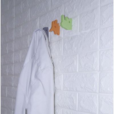 

CONNECTWIDE 3pcs Creative Wall Hook Hanger Cartoon Animal Shaped Rhino Rooster Elephant Hanging Hooks Home Storage Hooks Rails