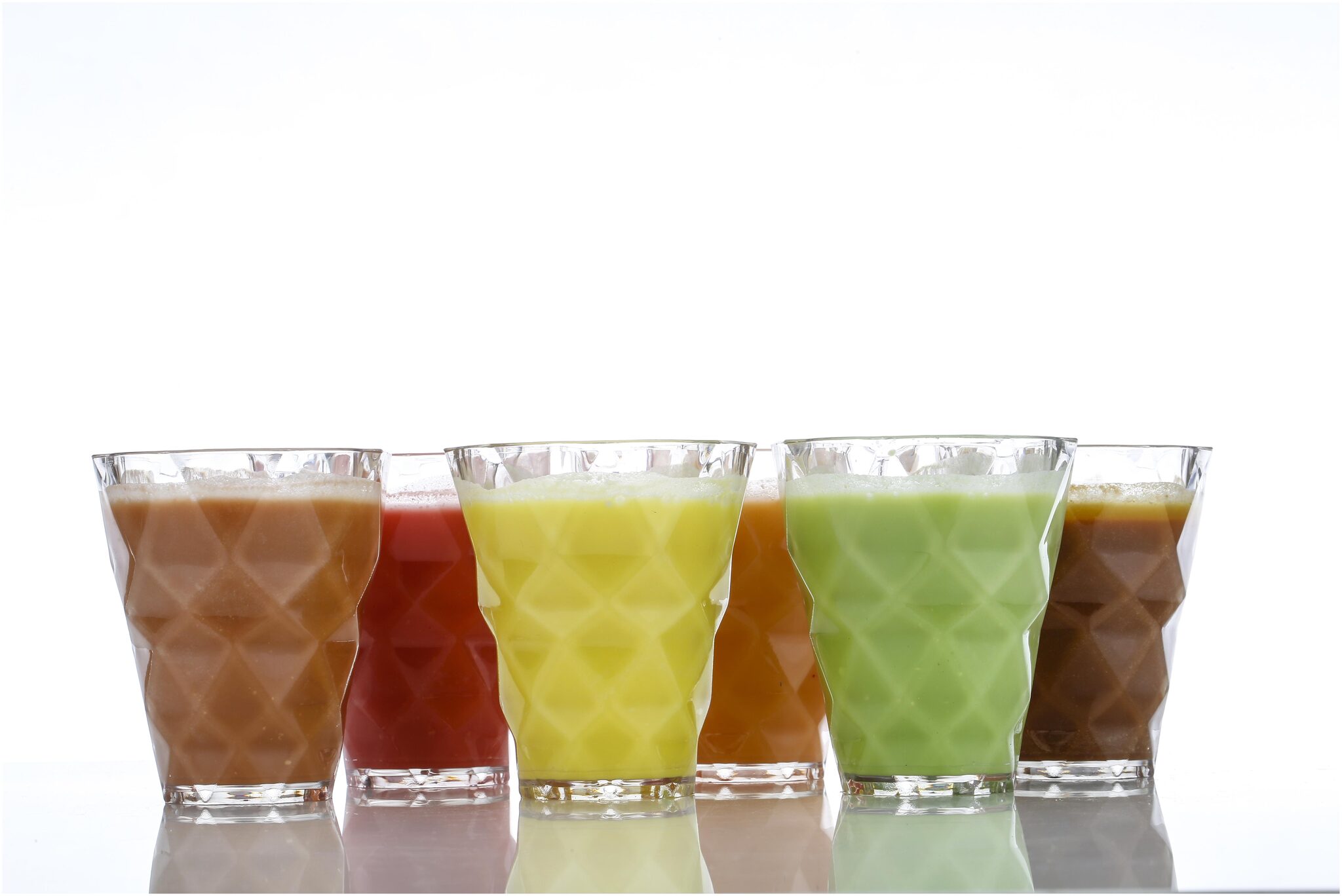 

CONQUER Diamond Pattern Unbreakable Platic Glass Set- Set of 6