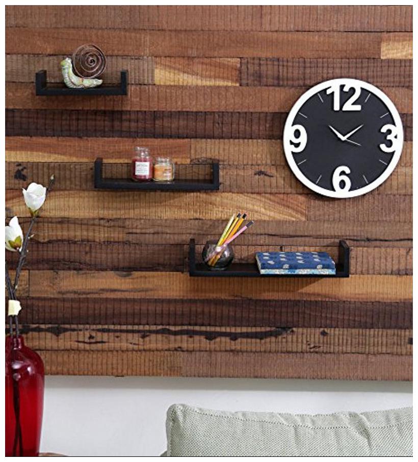 

Contemporary Wall Shelves Set of 3 in Black by Onlineshoppee