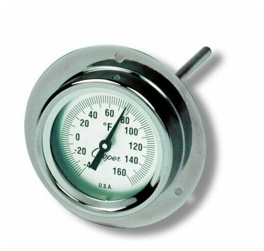 

Cooper-Atkins 2245-03-5 Bi-Metal Thermometer with 3 5 Back Flange 2 Dial Si