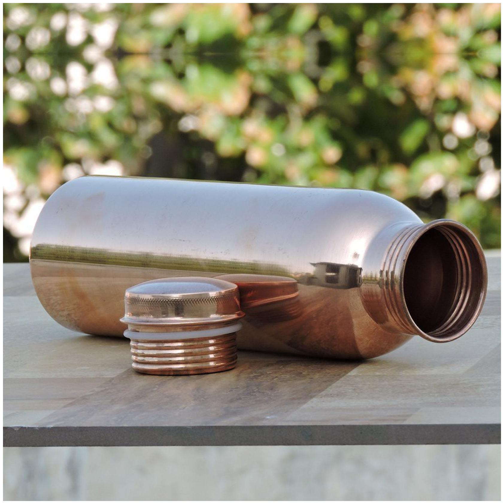 

ROYAL MERCHANT Copper Brown Water Bottle ( 700 ml Set of 1 )
