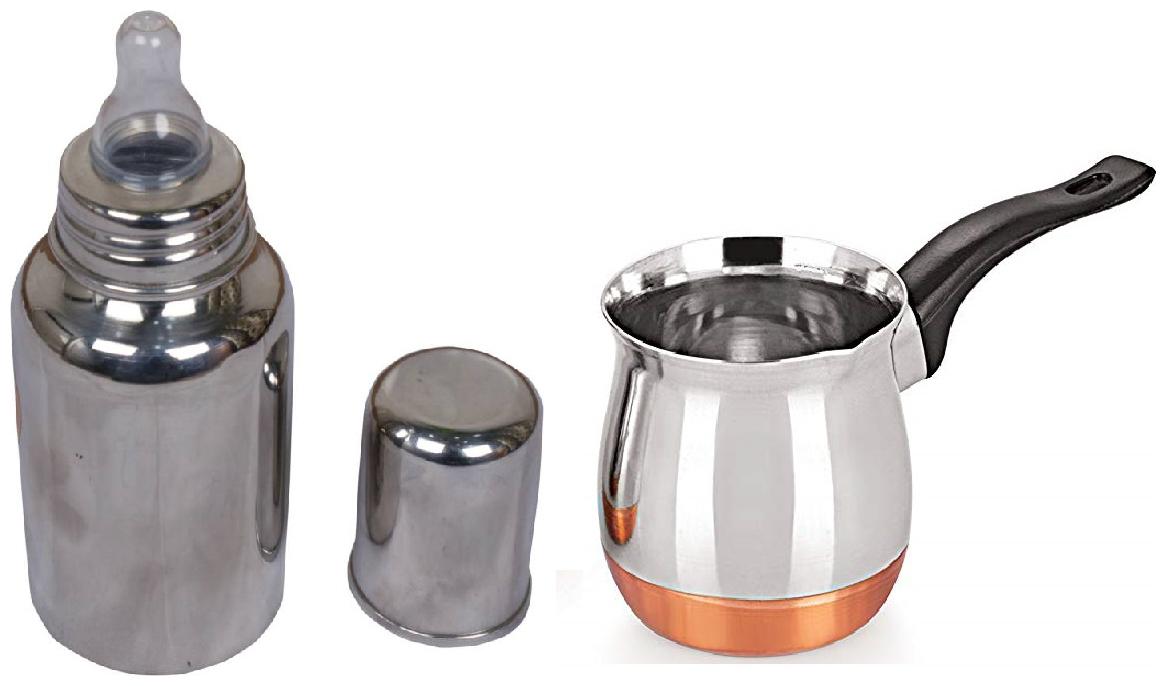 

Copper bottom warmer with Baby milk bottle