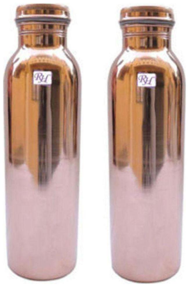 

Rastogi Handicrafts Copper Brown Water Bottle ( 900 ml Set of 2 )