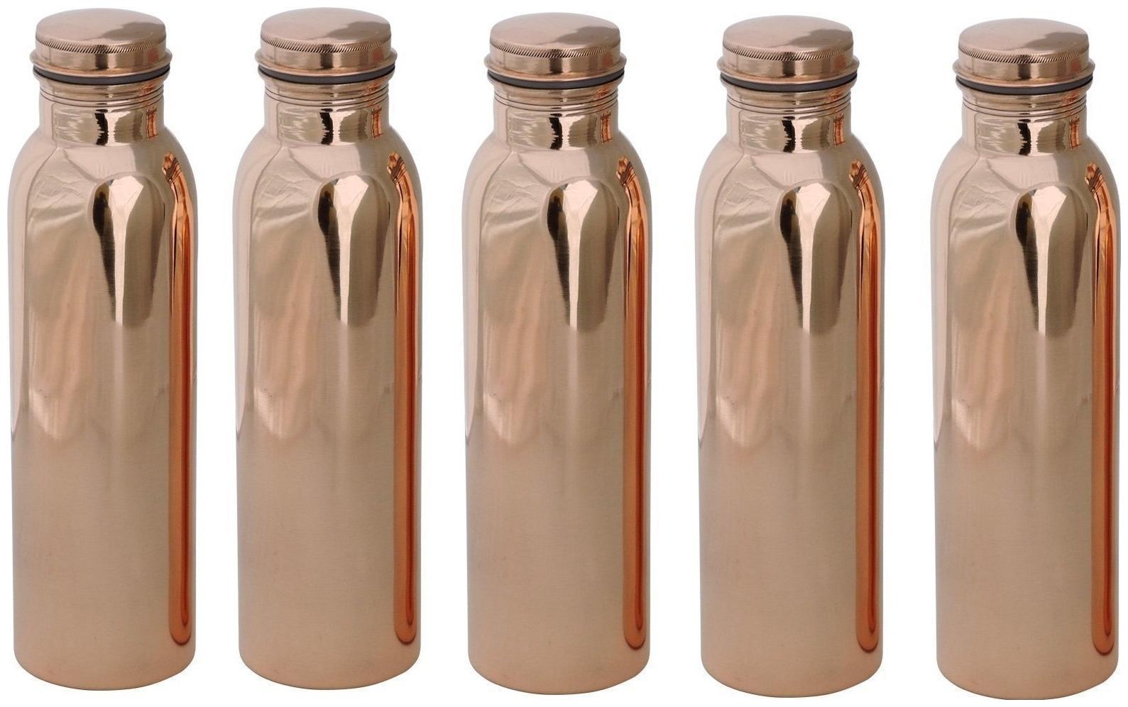 

DVM Copper Brown Water Bottle ( 1000 ml Set of 5 )
