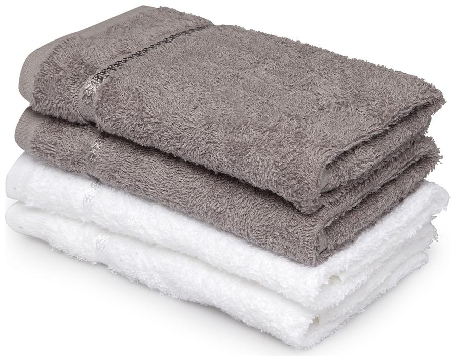 

CORE Designed by Spaces 380 GSM GSM Cotton Hand Towel ( 4 Pieces White Grey )