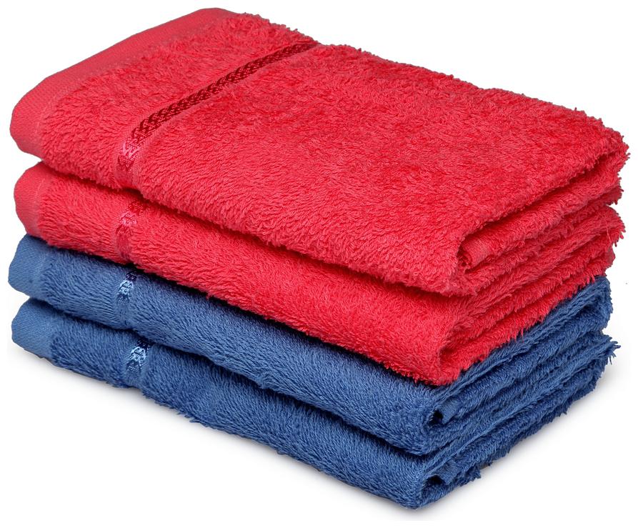 

CORE Designed by Spaces 380 GSM GSM Cotton Hand Towel ( 4 Pieces Red Blue )