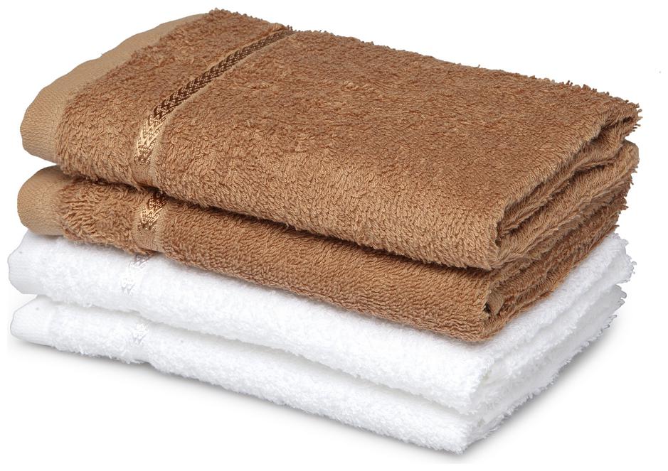 

CORE Designed by Spaces 380 GSM GSM Cotton Hand Towel ( 4 Pieces White Beige )