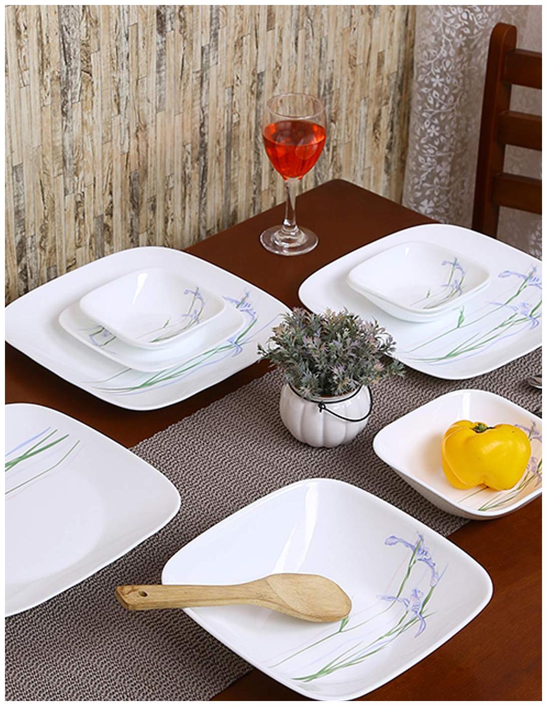 

Corelle Asia Square Round Shadow Iris - Medium Plate 6 pcs Set
