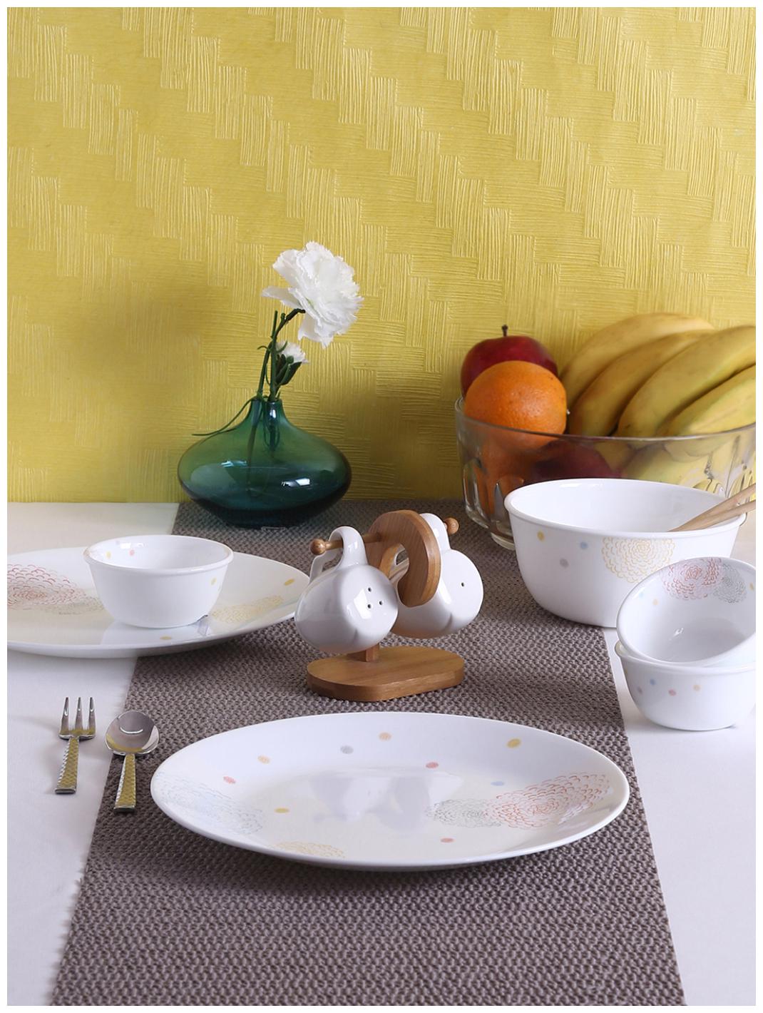 

Corelle Asia Collection 14 pcs Set - Pom Pom