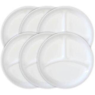 Corelle Divided Dish 26cm Winter Frost White, Pack Of 6