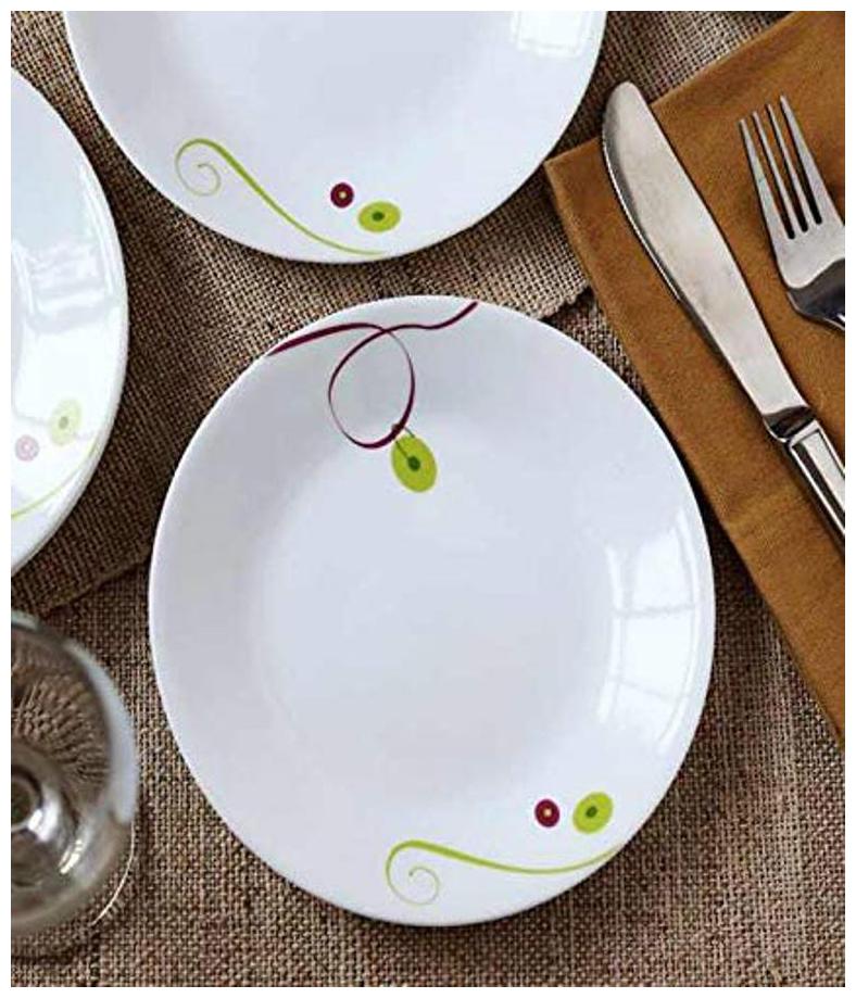 

Corelle Gold Square Round Frost - Small Plate 6 pcs Set