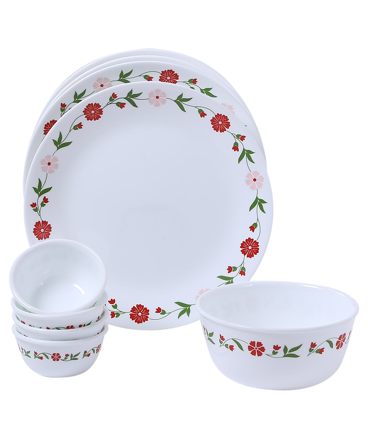 

Corelle Spring Pink 9 pcs Dinner Set
