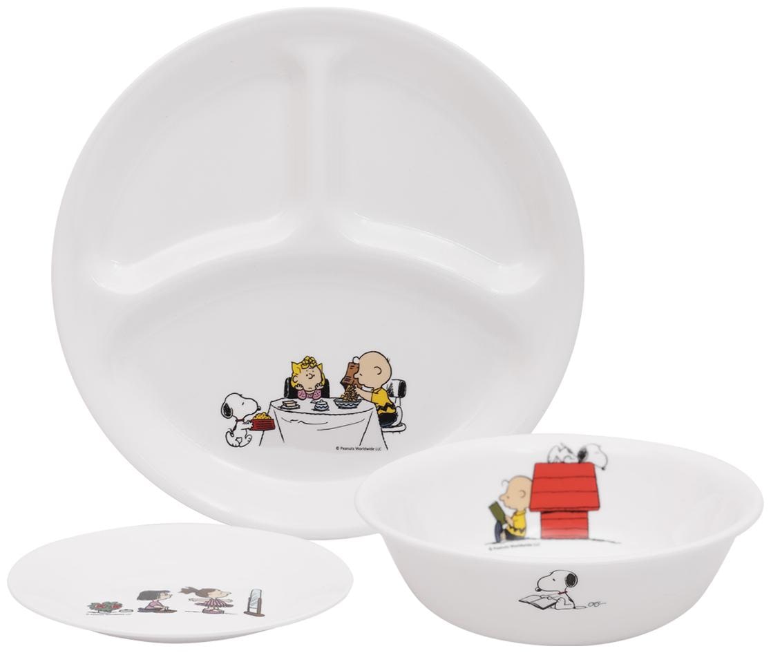 Corelle Vitrelle Glass Dinner Sets Set of 3pcs White