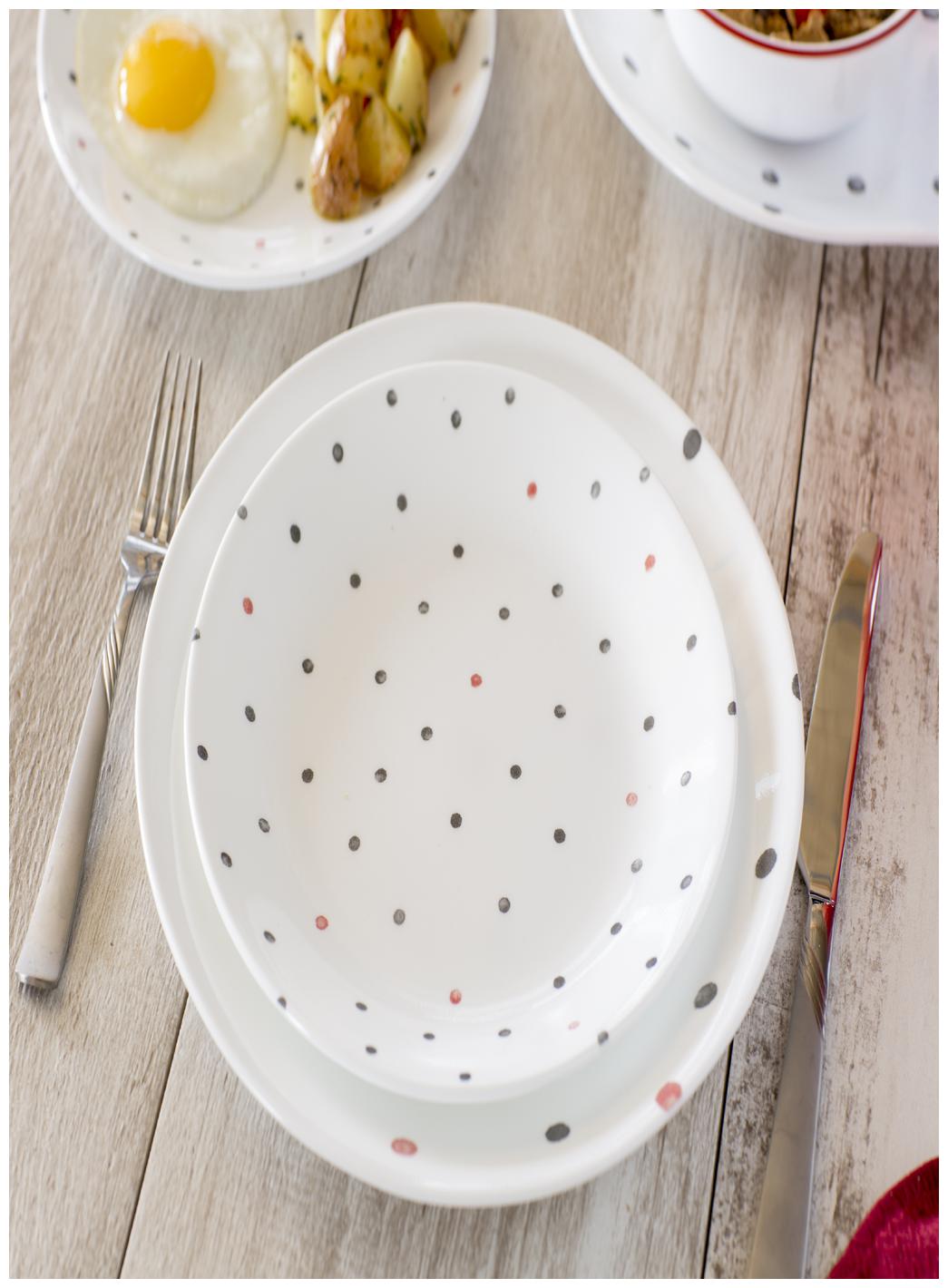 

Corelle Vive Range 57 pcs Set - Polka Dottie