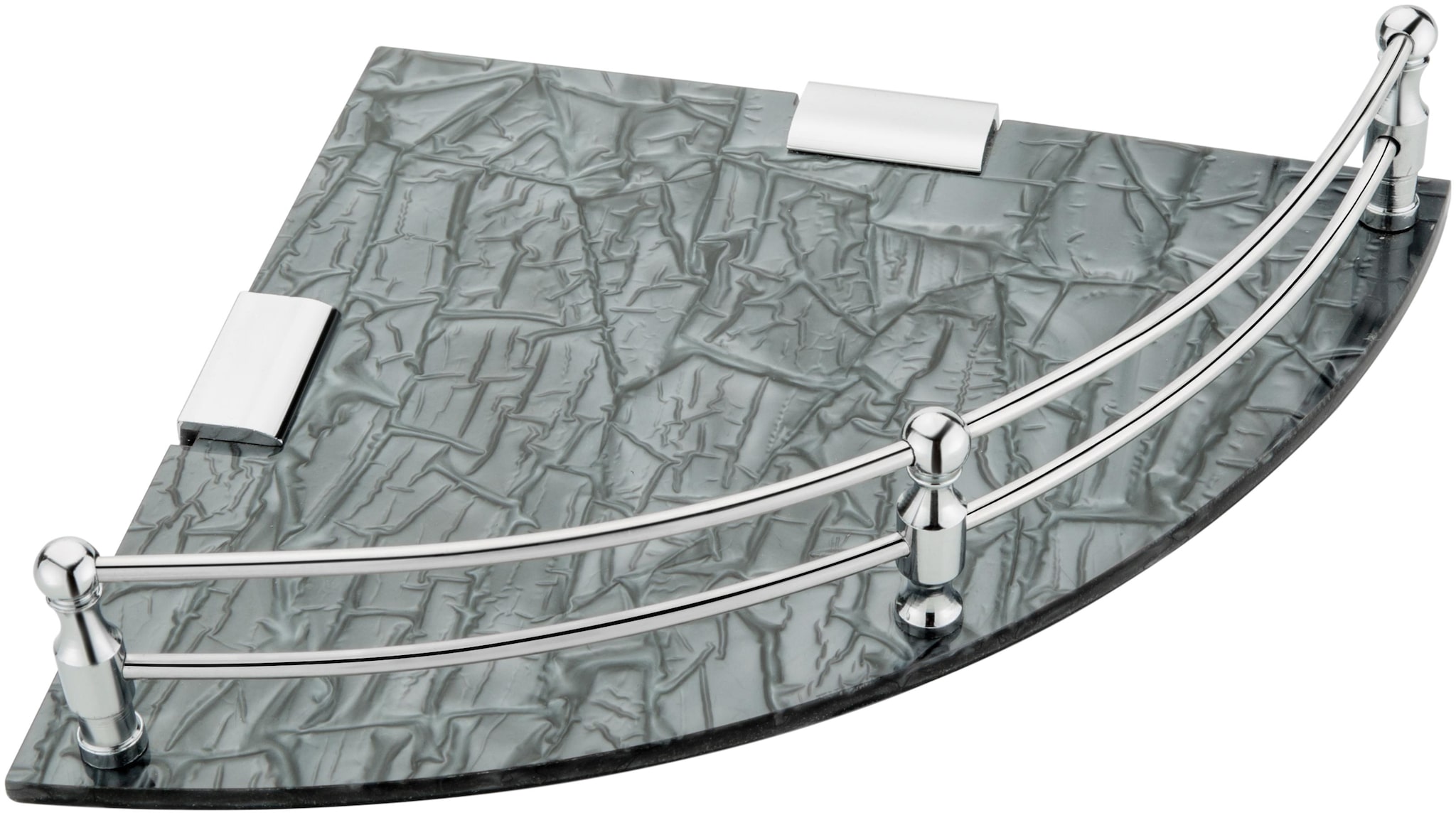 

Corner Shelf Unbreakable Acrylic Bathroom Living Room Corner Rack Wall Shelf Corner Shelf Wall Shelves (Number of Shelves - 1 Black)(12 X 12 INCH)