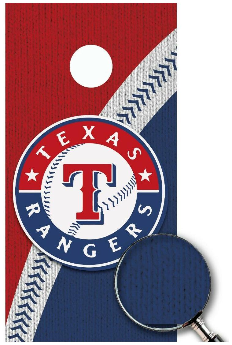 

Texas Rangers Cornhole Boards Decal MLB Sticker Wrap Custom Vinyl 2238