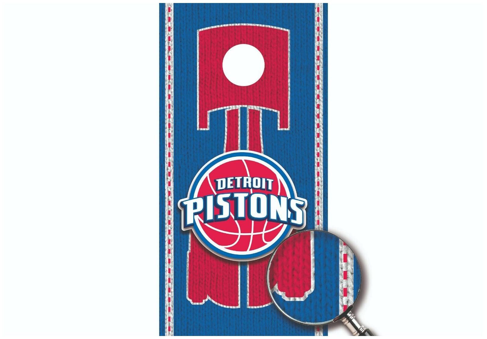 

Detroit Pistons Cornhole Wrap Decal Sticker Smooth Surface Texture Single M2190