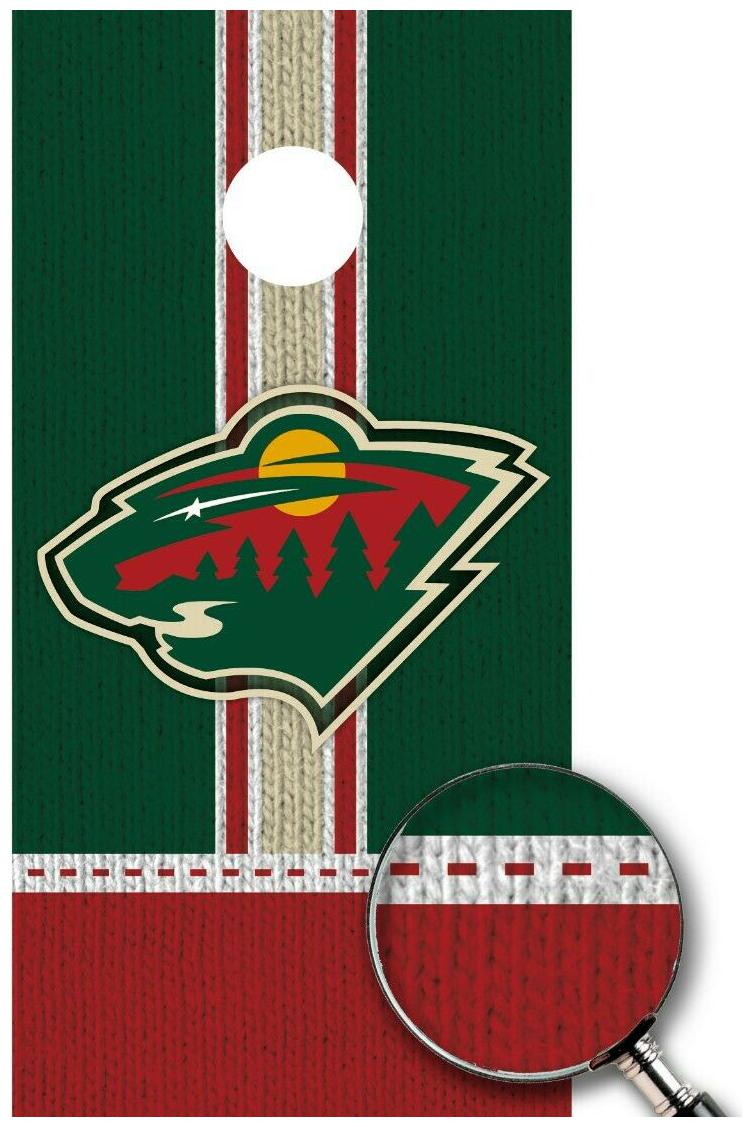 

Minnesota Wild Cornhole Boards Decal Sticker Smooth Wrap Custom Vinyl M2219