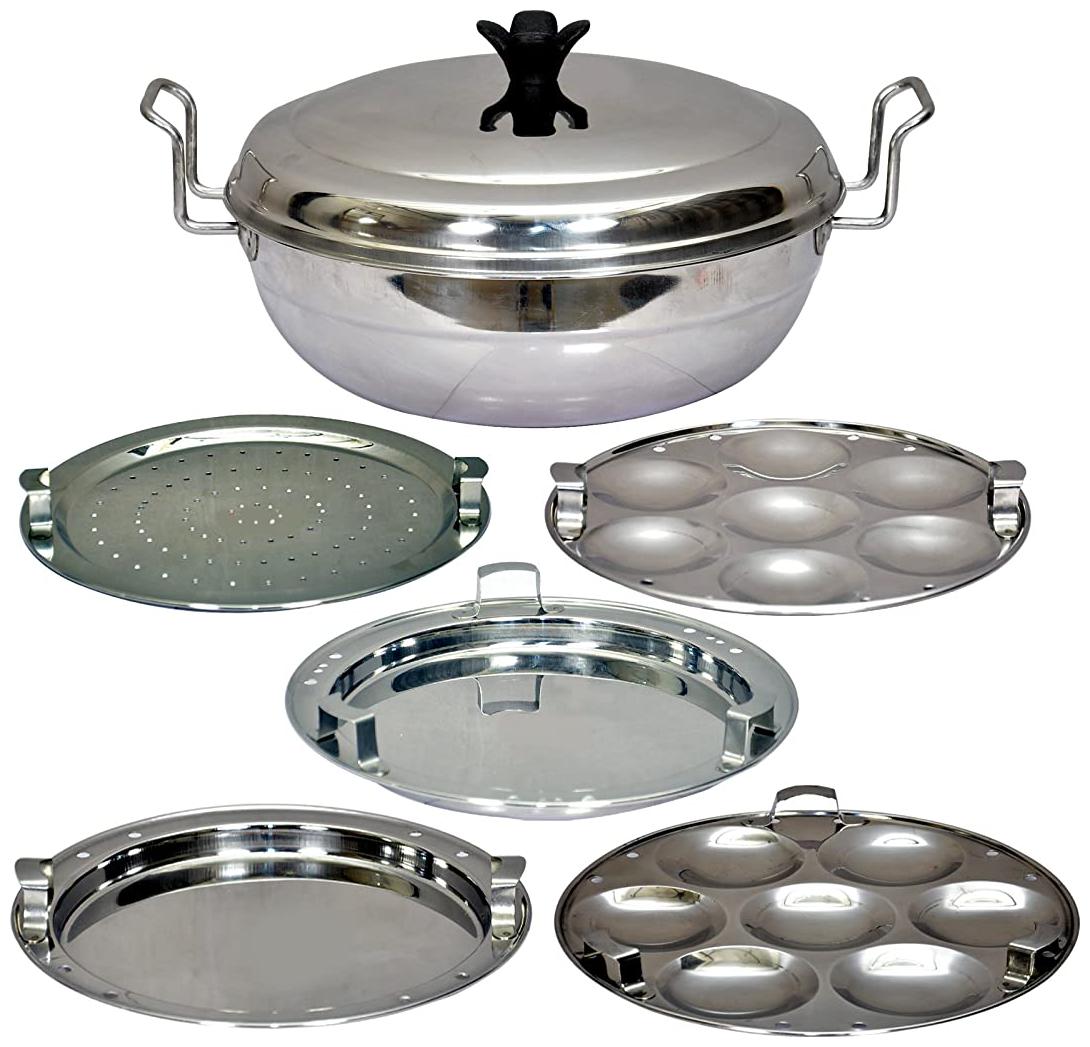 

Corporate Overseas Plain Bottom Idli Cooker Idli Maker 4 In 1