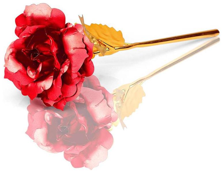 

Cos theta Elegant Romantic 24K Golden Rose Wedding Decoration Festive Party Artificial Flower Gift Set