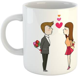 Couple Kissing and Proposing Each Other - Boy and Girl Kissing Mug - Love Mug - Mug-1670