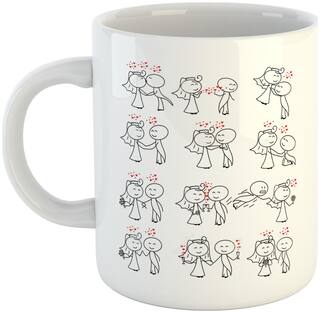 Couple Love Story - Love Illustration Mug - Cute Love Story - Mug-1685